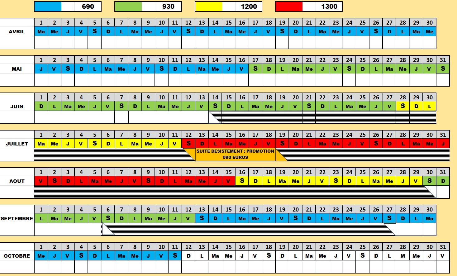 isola planning au 10 juin